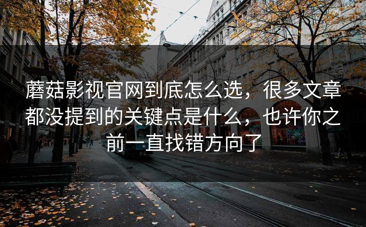 蘑菇影视官网到底怎么选，很多文章都没提到的关键点是什么，也许你之前一直找错方向了