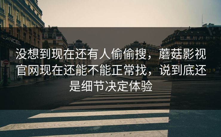 没想到现在还有人偷偷搜，蘑菇影视官网现在还能不能正常找，说到底还是细节决定体验